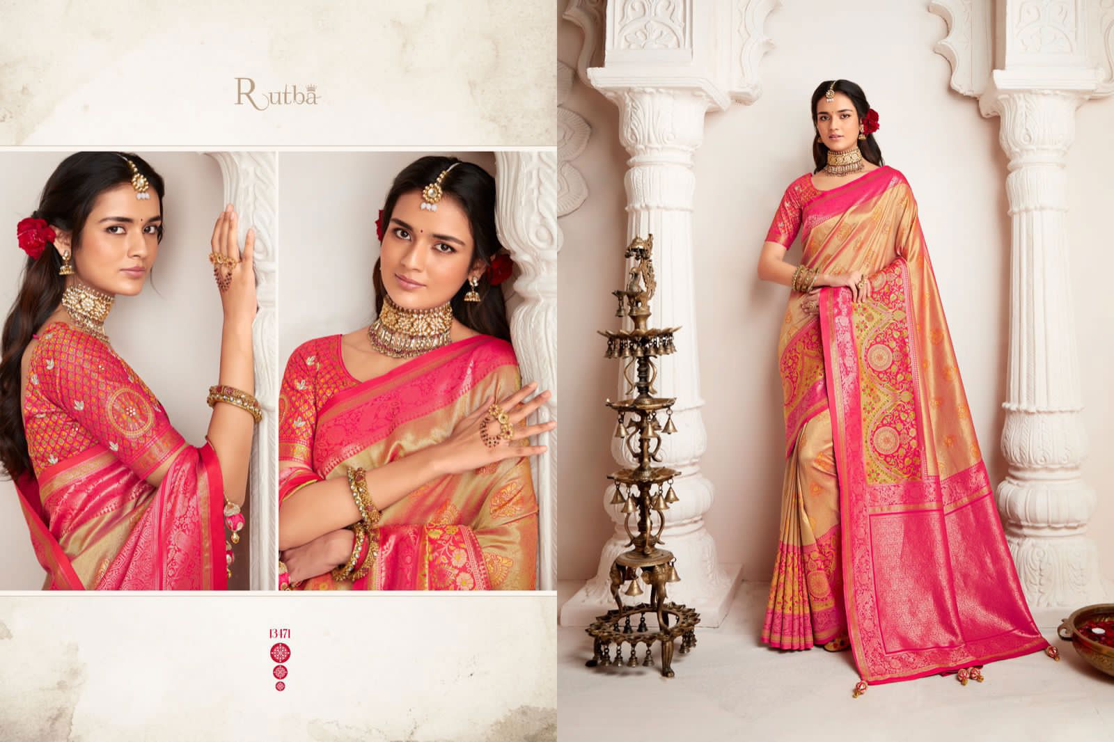 Rutba Vol 9 By Krishna Gokul Silk Wedding Sarees Catalog